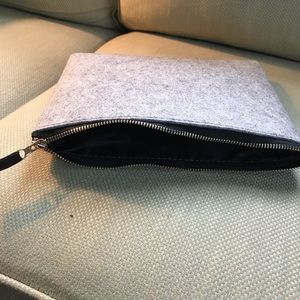 Bags - Gray felt zippered clutch Bags - Gray felt zippered clutch